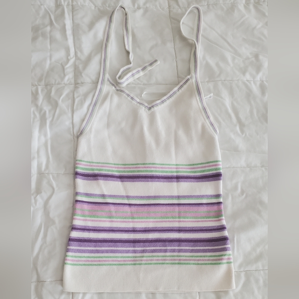 LOFT Midsection Stripe Halter Top